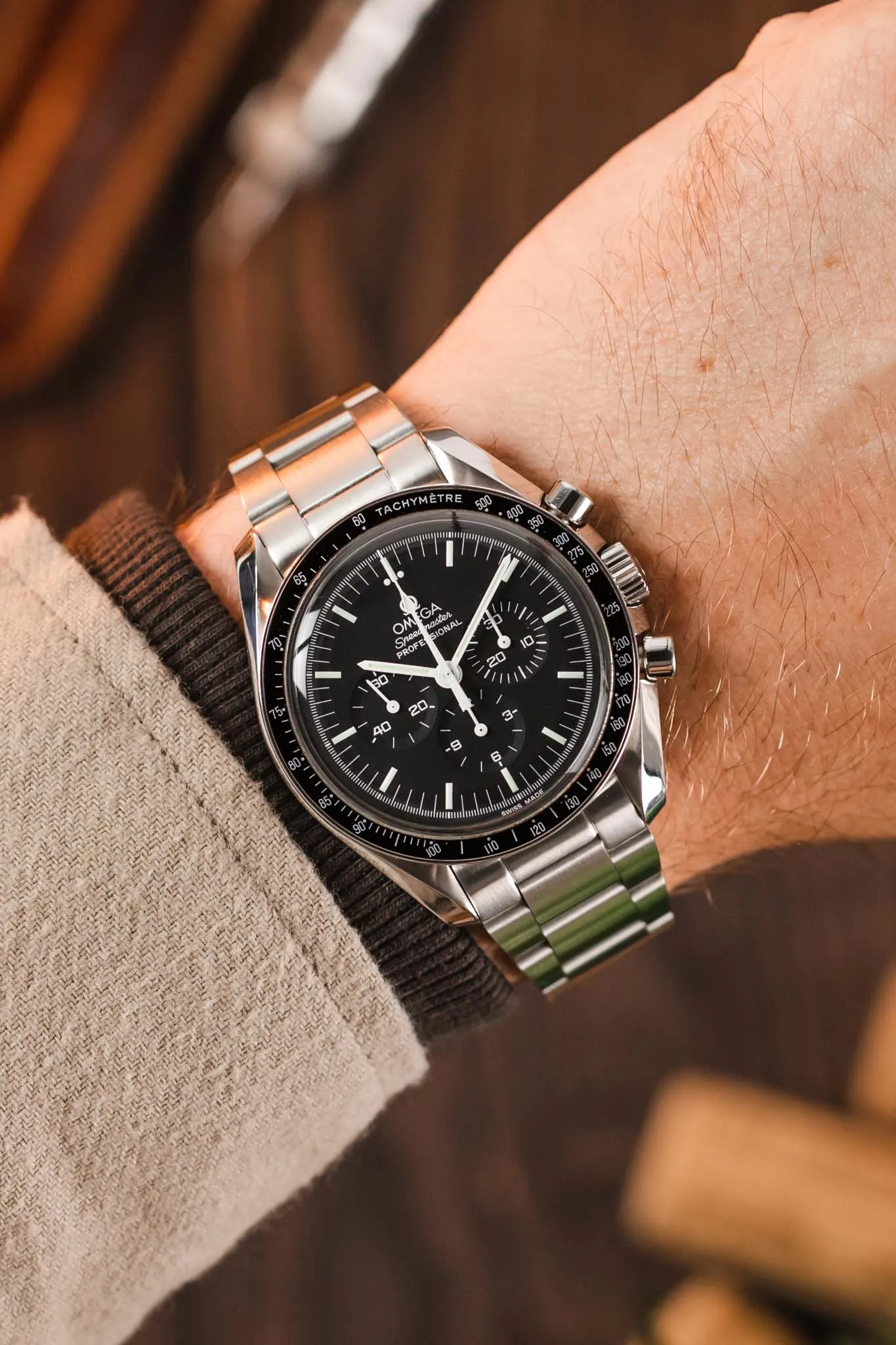 Forstner MODEL O Stainless Steel Oyster-Style Watch Bracelet for OMEGA Speedmaster - BRUSHED Finish