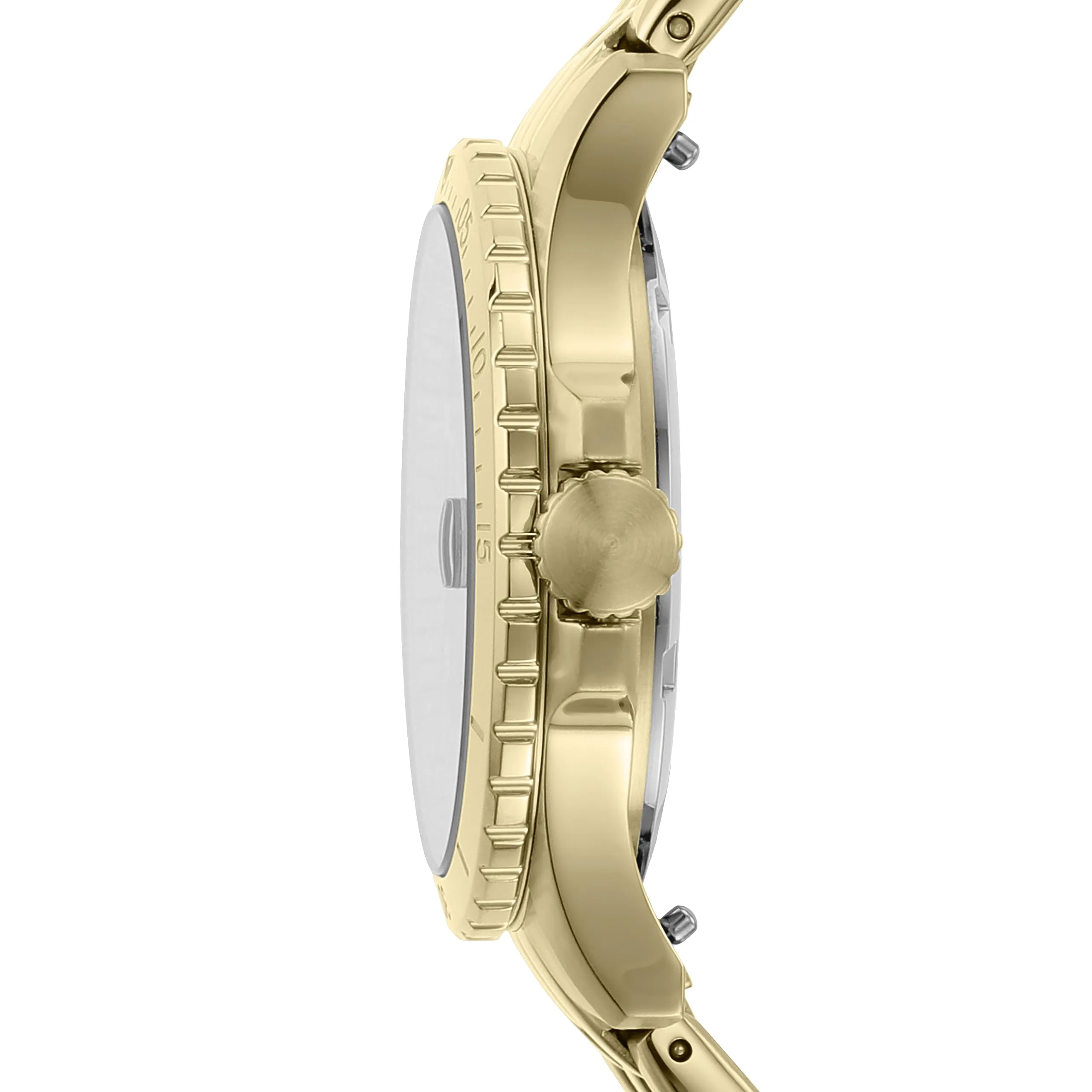 Fossil Women's FB-01 Quartz Stainless Steel Three-Hand Watch, Color: Gold (Model: ES4746)