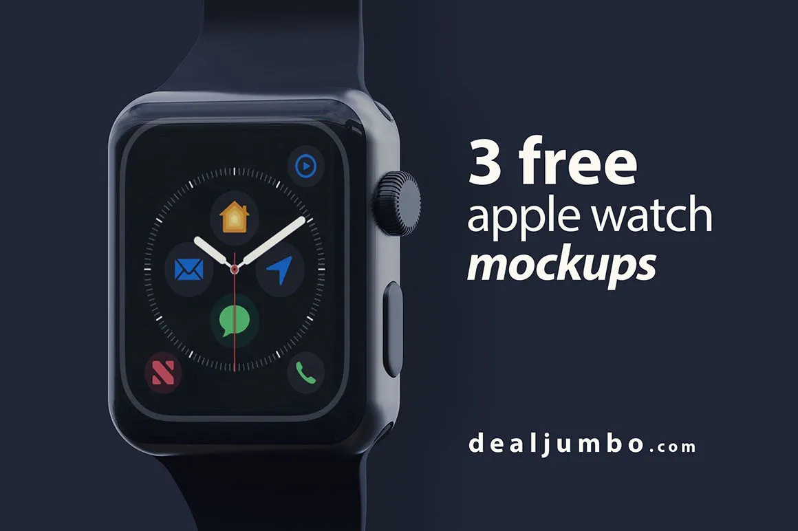 Free Apple Watch Mockup PSD Set of 3 Smart Watches