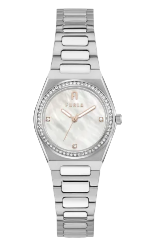 Furla - Tempo Mini Crystak Silver Bracelet Watch