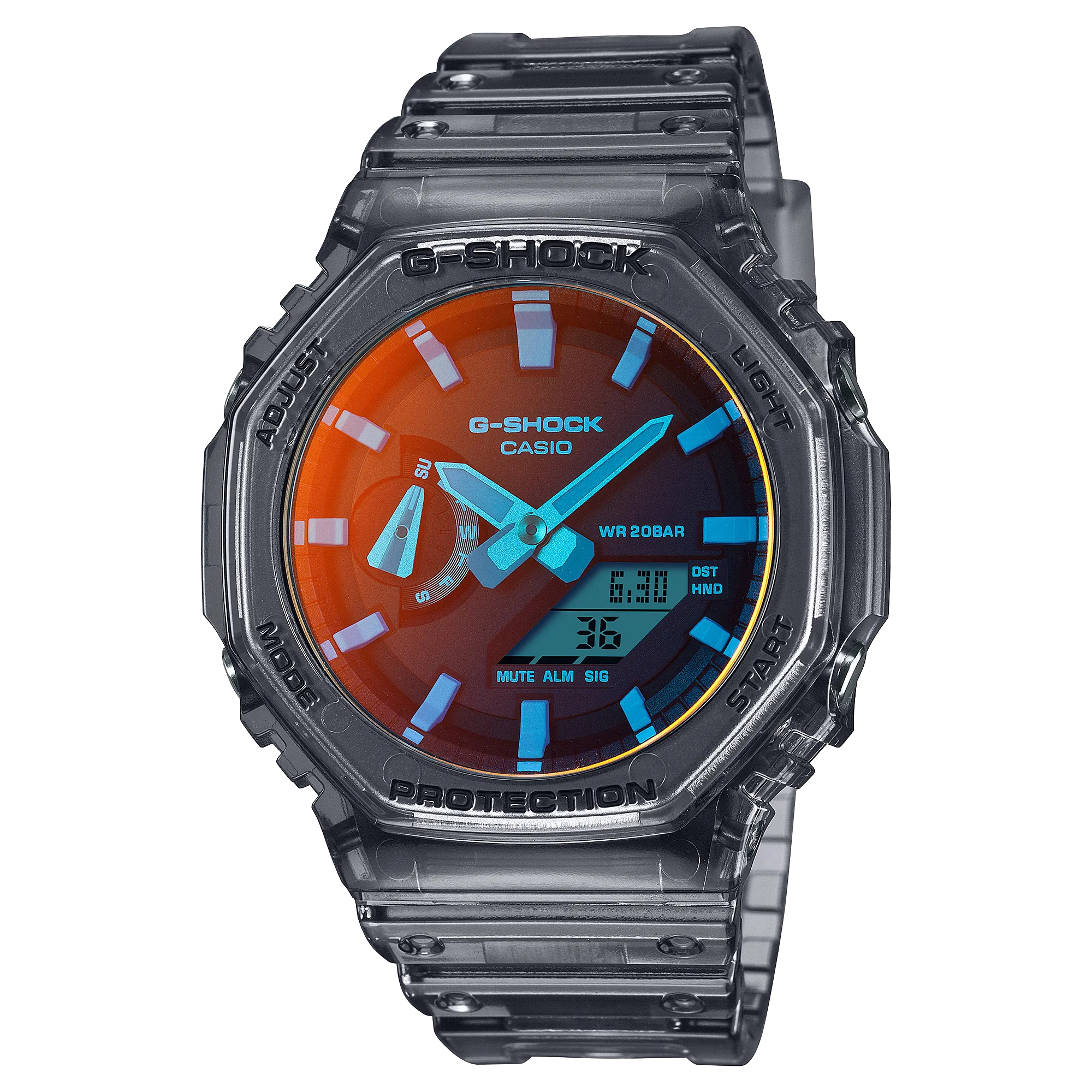G-Shock Analog Digital Transparent Resin Band Watch GA2100TLS-8A