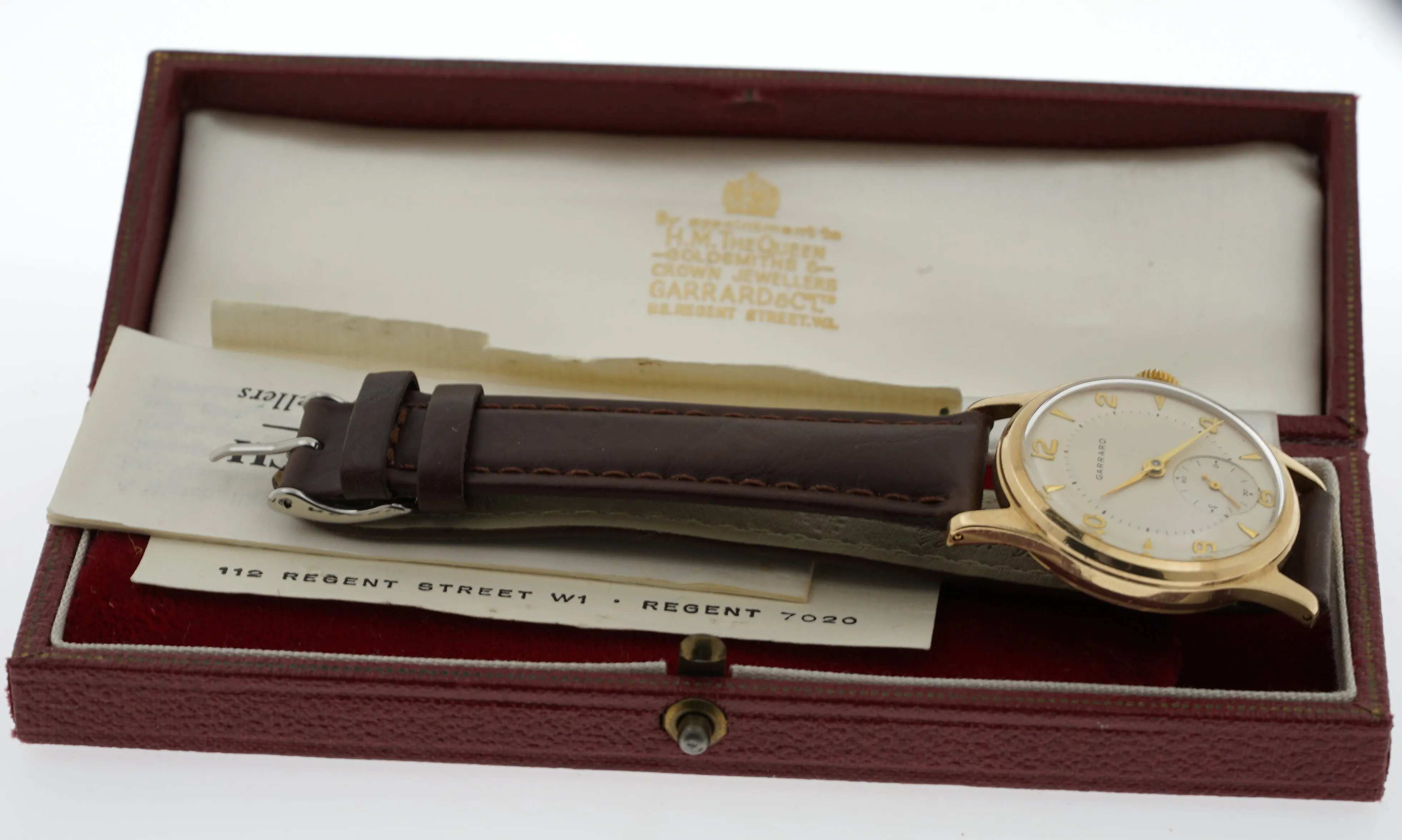 GARRARD SMITHS RETAILED FOR FORD PRESENTATION WATCH WITH SMITHS 18 JEWEL HIGHEST GRADE MANUAL MOVEMENT IN THE ORIGINAL FORD BOX WITH PAPERS 2
