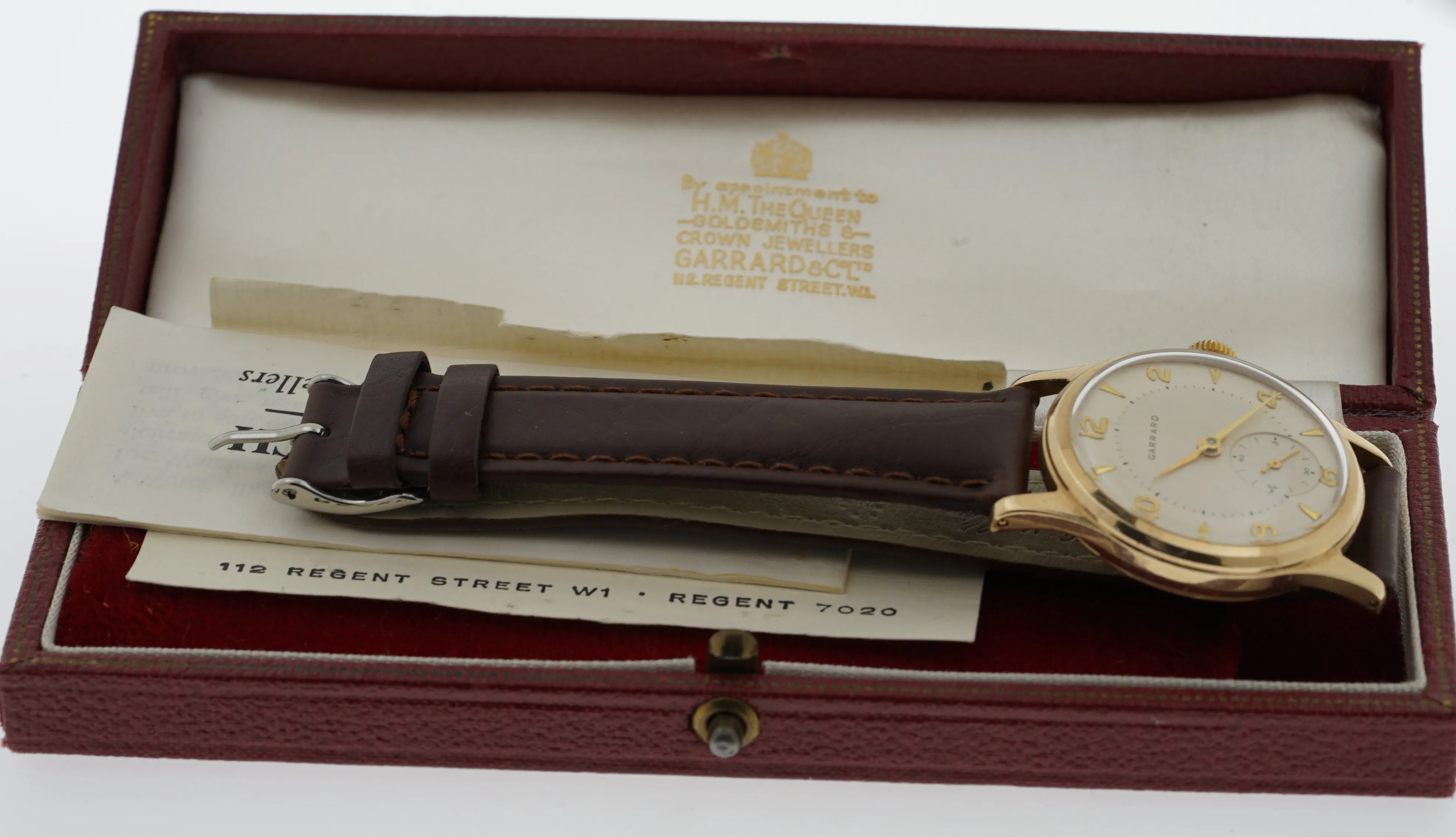 GARRARD SMITHS RETAILED FOR FORD PRESENTATION WATCH WITH SMITHS 18 JEWEL HIGHEST GRADE MANUAL MOVEMENT IN THE ORIGINAL FORD BOX WITH PAPERS 2