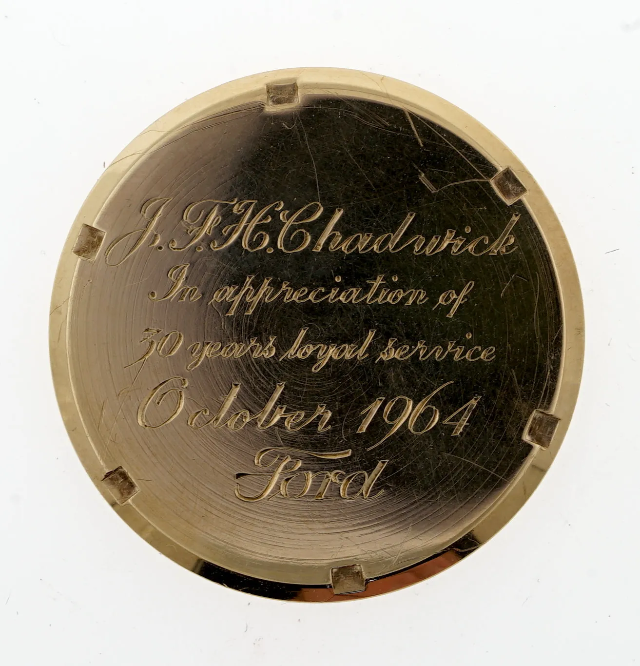 GARRARD SMITHS RETAILED FOR FORD PRESENTATION WATCH WITH SMITHS 18 JEWEL HIGHEST GRADE MANUAL MOVEMENT IN THE ORIGINAL FORD BOX WITH PAPERS 2