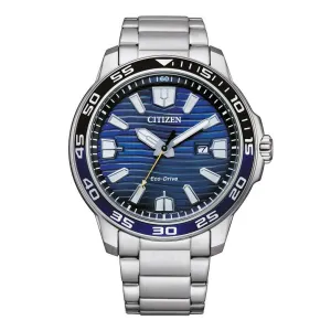Gentlemen's Citizen Sport Day Eco-Drive Stainless Steel Bracelet Watch, AW1525-81L