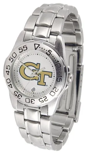 Georgia Tech Yellow Jackets Ladies Steel Band Sports Watch