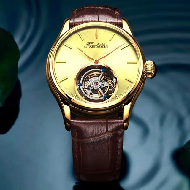 GIV Real Tourbillon Watch Men Mechanical Hand Wind Sapphire Mens Watches Top Brand Fashion Clock Male Relogio Masculino 2020