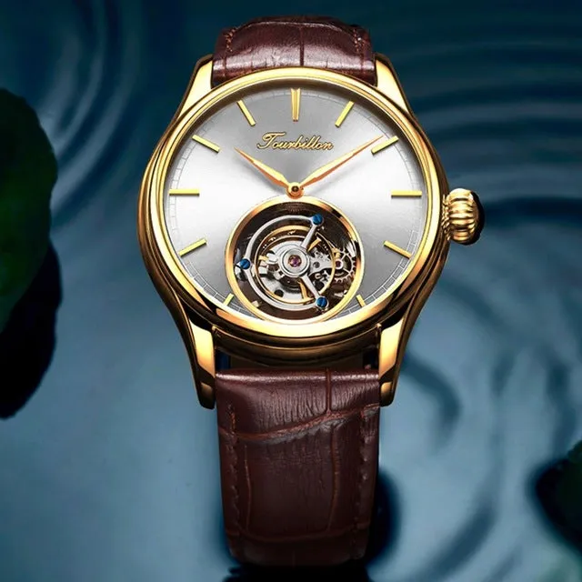 GIV Real Tourbillon Watch Men Mechanical Hand Wind Sapphire Mens Watches Top Brand Fashion Clock Male Relogio Masculino 2020