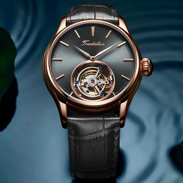 GIV Real Tourbillon Watch Men Mechanical Hand Wind Sapphire Mens Watches Top Brand Fashion Clock Male Relogio Masculino 2020