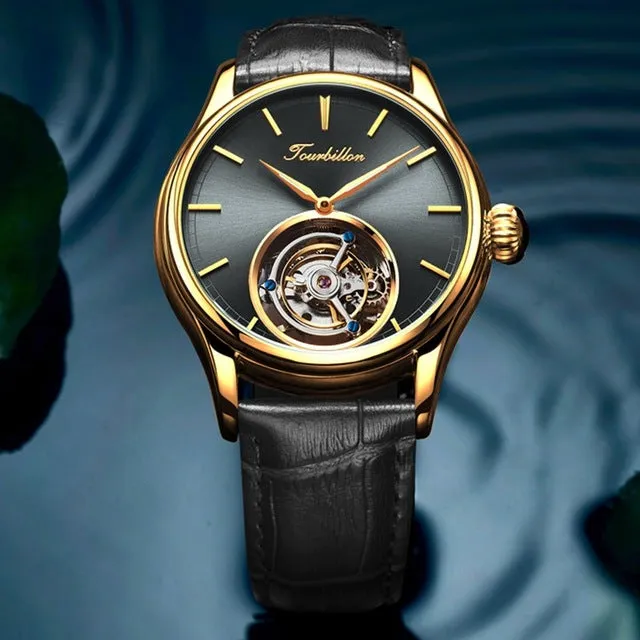GIV Real Tourbillon Watch Men Mechanical Hand Wind Sapphire Mens Watches Top Brand Fashion Clock Male Relogio Masculino 2020