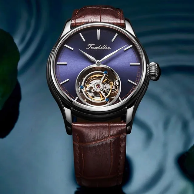 GIV Real Tourbillon Watch Men Mechanical Hand Wind Sapphire Mens Watches Top Brand Fashion Clock Male Relogio Masculino 2020