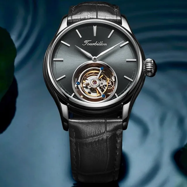 GIV Real Tourbillon Watch Men Mechanical Hand Wind Sapphire Mens Watches Top Brand Fashion Clock Male Relogio Masculino 2020