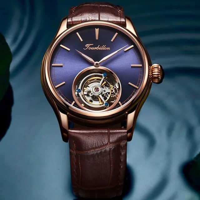 GIV Real Tourbillon Watch Men Mechanical Hand Wind Sapphire Mens Watches Top Brand Fashion Clock Male Relogio Masculino 2020