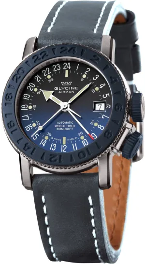 Glycine Watch Airman 18 Sphair Blue