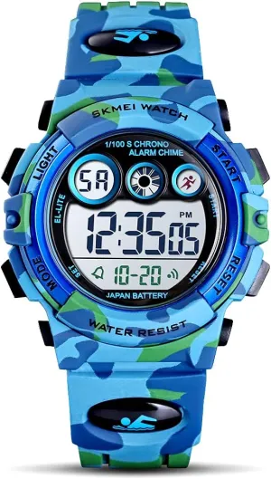 GOLDEN HOUR Watches for Kids Digital Sport Waterproof Boys Girls Watch Outdoor 12/24 H Alarm EL Backlight Stopwatch Military Child Wristwatch Ages 3-15