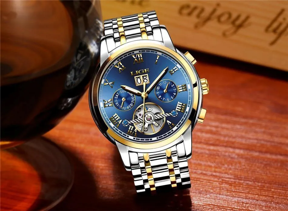 Great Gift Ideas for Men - Top Luxury Brand Business Waterproof Full Steel Military Watch