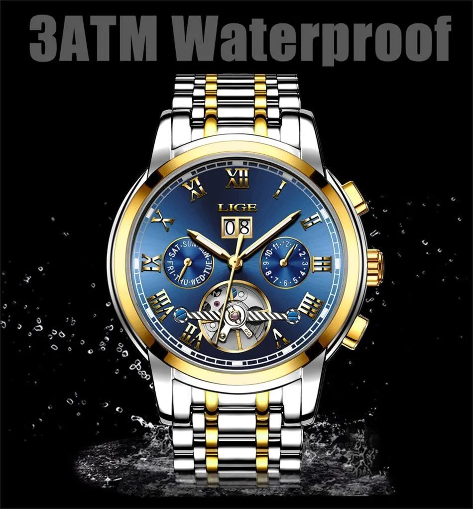 Great Gift Ideas for Men - Top Luxury Brand Business Waterproof Full Steel Military Watch