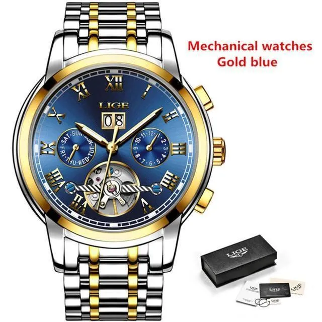 Great Gift Ideas for Men - Top Luxury Brand Business Waterproof Full Steel Military Watch