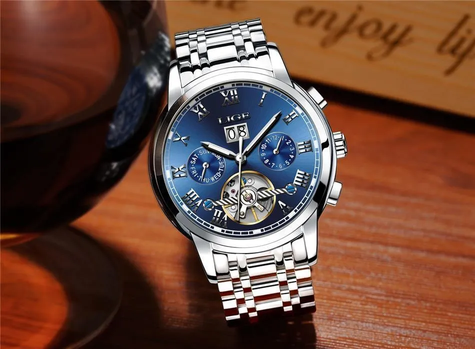 Great Gift Ideas for Men - Top Luxury Brand Business Waterproof Full Steel Military Watch