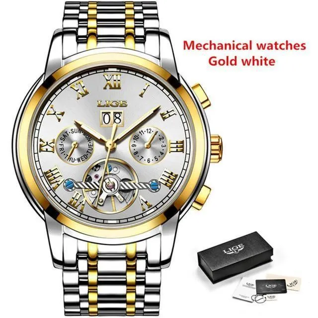 Great Gift Ideas for Men - Top Luxury Brand Business Waterproof Full Steel Military Watch