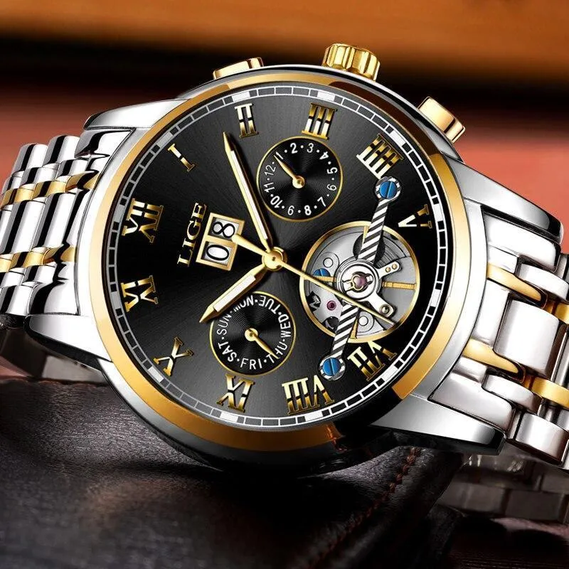 Great Gift Ideas for Men - Top Luxury Brand Business Waterproof Full Steel Military Watch