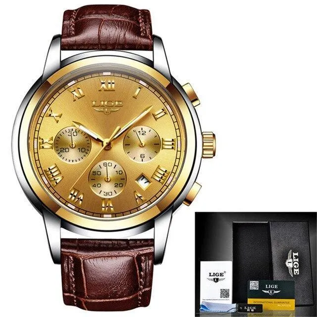 Great Gift Ideas for Men - Top Luxury Brand Business Waterproof Full Steel Military Watch