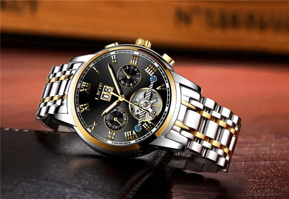 Great Gift Ideas for Men - Top Luxury Brand Business Waterproof Full Steel Military Watch
