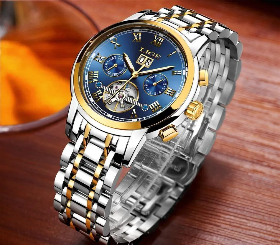 Great Gift Ideas for Men - Top Luxury Brand Business Waterproof Full Steel Military Watch