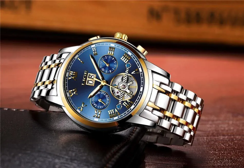 Great Gift Ideas for Men - Top Luxury Brand Business Waterproof Full Steel Military Watch