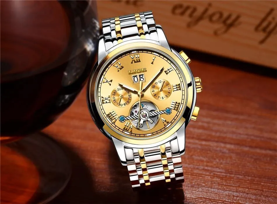 Great Gift Ideas for Men - Top Luxury Brand Business Waterproof Full Steel Military Watch