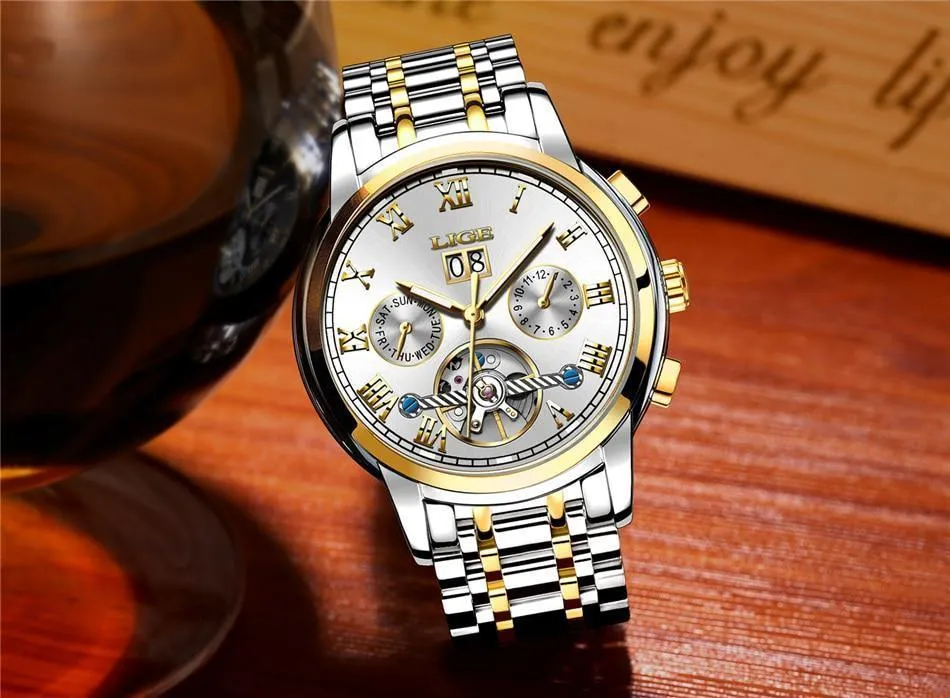 Great Gift Ideas for Men - Top Luxury Brand Business Waterproof Full Steel Military Watch