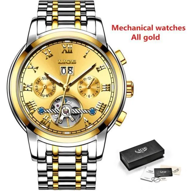 Great Gift Ideas for Men - Top Luxury Brand Business Waterproof Full Steel Military Watch