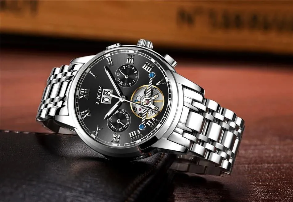 Great Gift Ideas for Men - Top Luxury Brand Business Waterproof Full Steel Military Watch