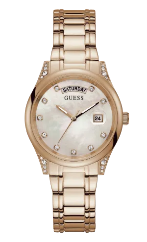 Guess Ladies Rose Gold Date Watch - GW0047L2