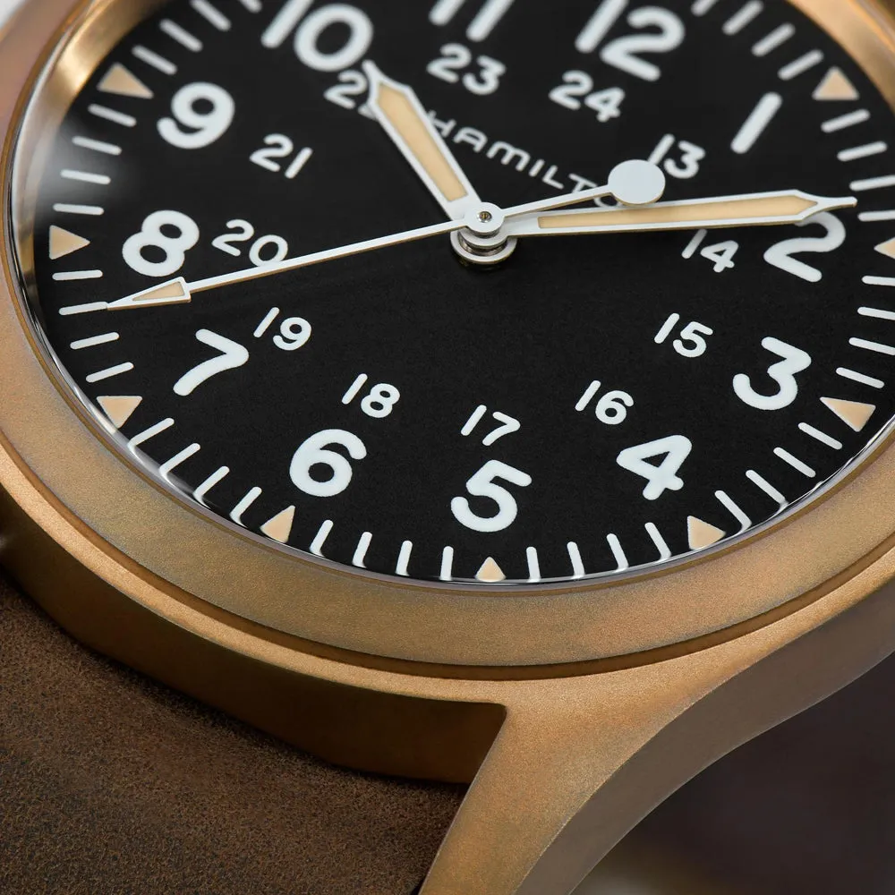 Hamilton Khaki Field Mechanical Bronze Strap Watch, H69459530