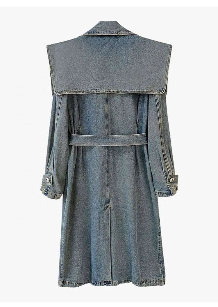 High End Winter Loose Blue Denim Jacket