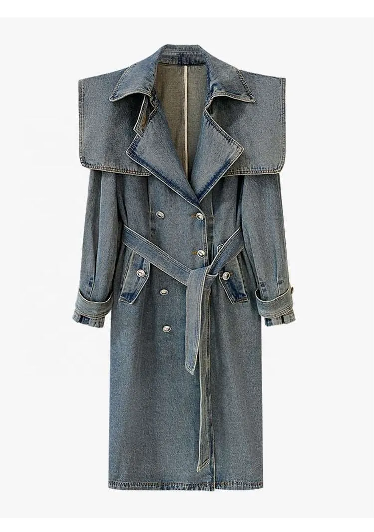 High End Winter Loose Blue Denim Jacket