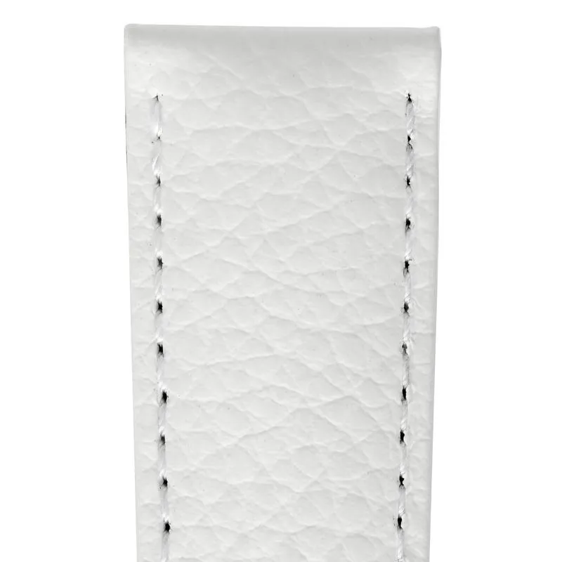 Hirsch KANSAS Buffalo Embossed Calf Leather in WHITE