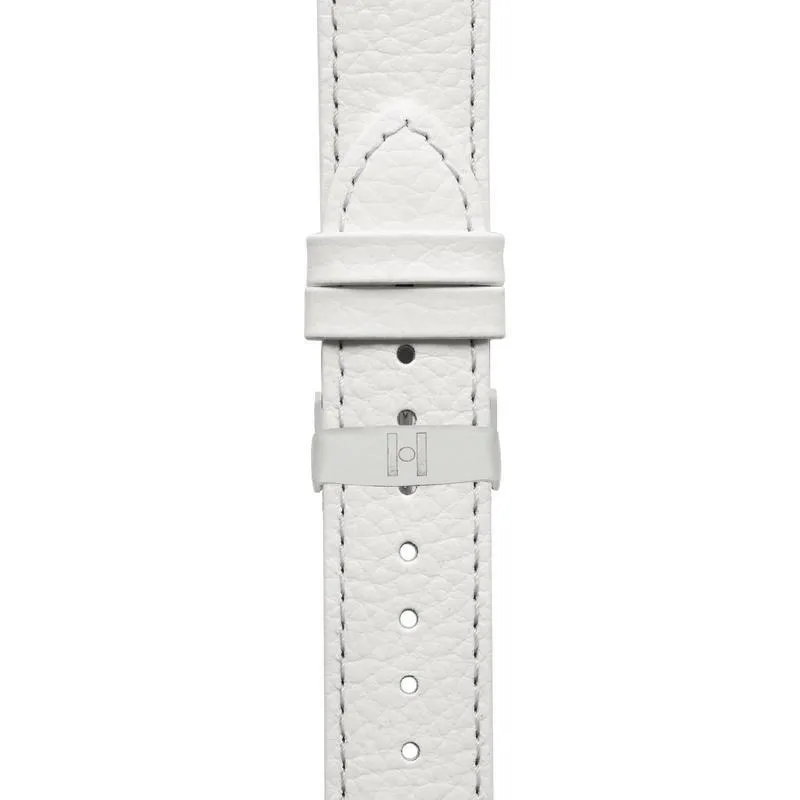 Hirsch KANSAS Buffalo Embossed Calf Leather in WHITE