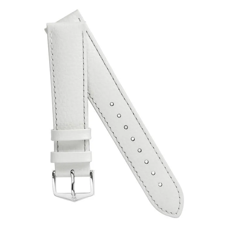 Hirsch KANSAS Buffalo Embossed Calf Leather in WHITE