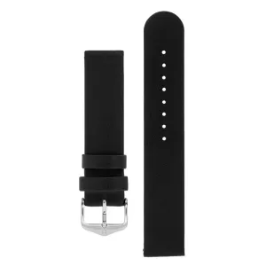 Hirsch SCANDIC Calf Leather Watch Strap in BLACK