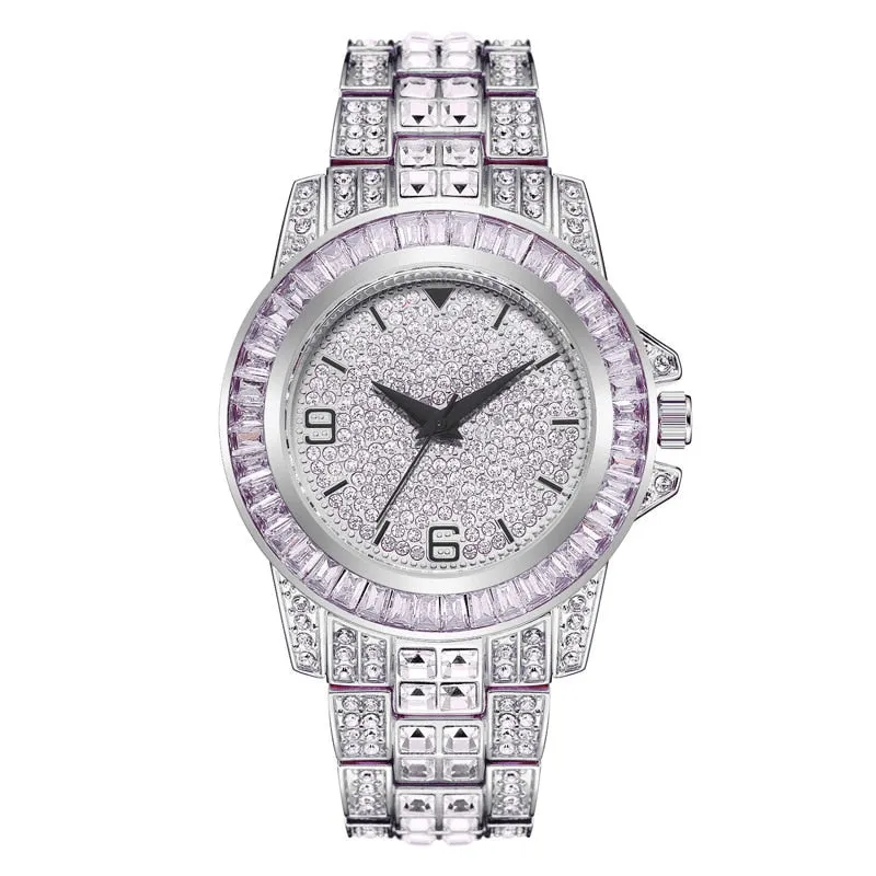 Iced Out Square Men Watches Top Brand Luxury Full Diamond Hip Hop Watch