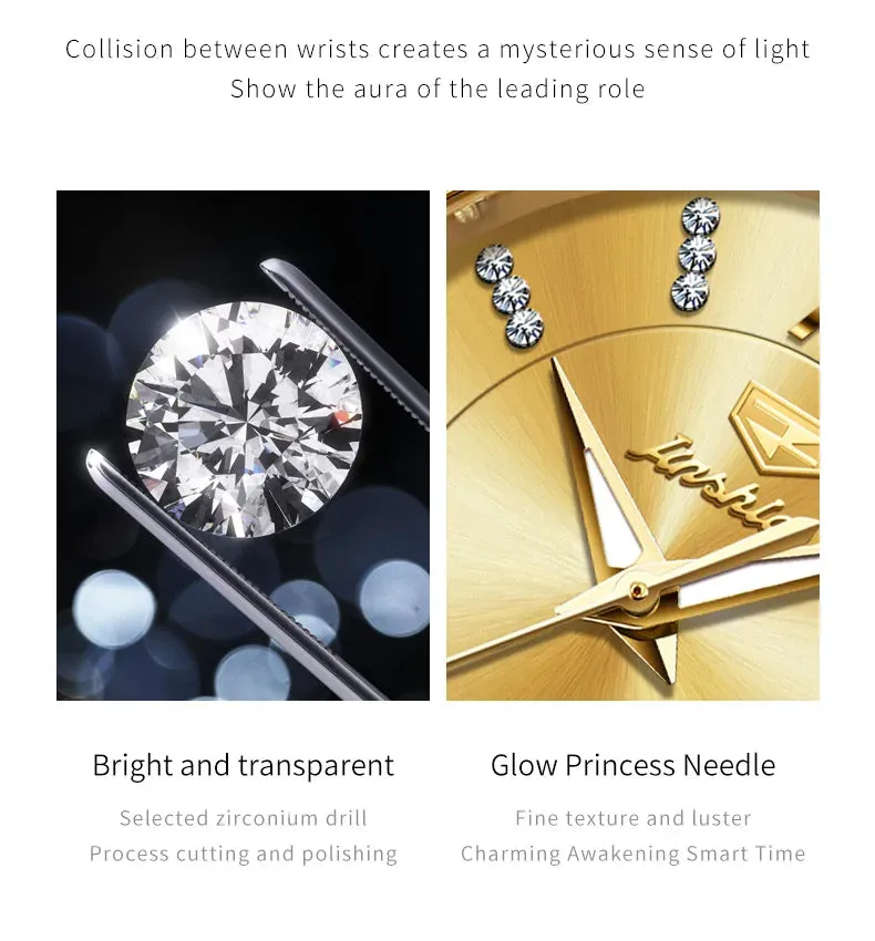 JSDUN 8933 Auto Date Mechanical Watch For Women Luxury Stainless Steel Diamond Woman Watches Deep Waterproof