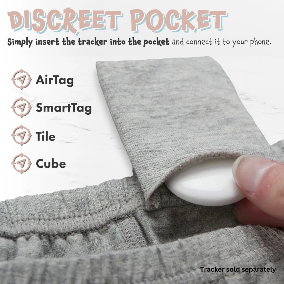 Kids Air Tag Holder (2-pk Hidden Pocket Underwear - Alt to Kids Tracking Watch & Toddler Tracking)