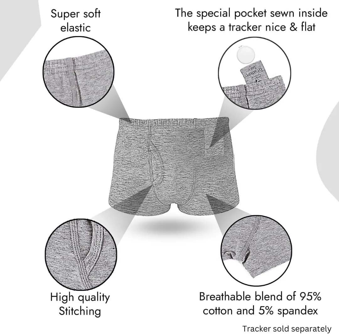 Kids Air Tag Holder (2-pk Hidden Pocket Underwear - Alt to Kids Tracking Watch & Toddler Tracking)