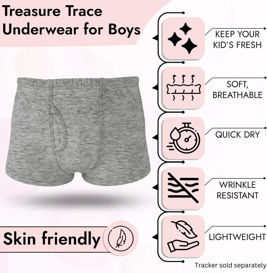 Kids Air Tag Holder (2-pk Hidden Pocket Underwear - Alt to Kids Tracking Watch & Toddler Tracking)