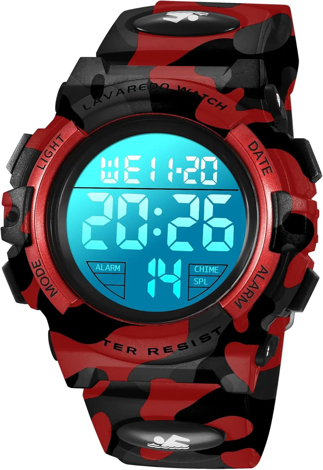 Kids Watch,Boys Watch for 3-12 Year Old Boys,Digital Sport Outdoor Multifunctional Chronograph LED 50 M Waterproof Alarm Calendar Analog Watch for Children with Silicone Band