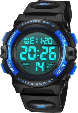 Kids Watch,Boys Watch for 3-12 Year Old Boys,Digital Sport Outdoor Multifunctional Chronograph LED 50 M Waterproof Alarm Calendar Analog Watch for Children with Silicone Band