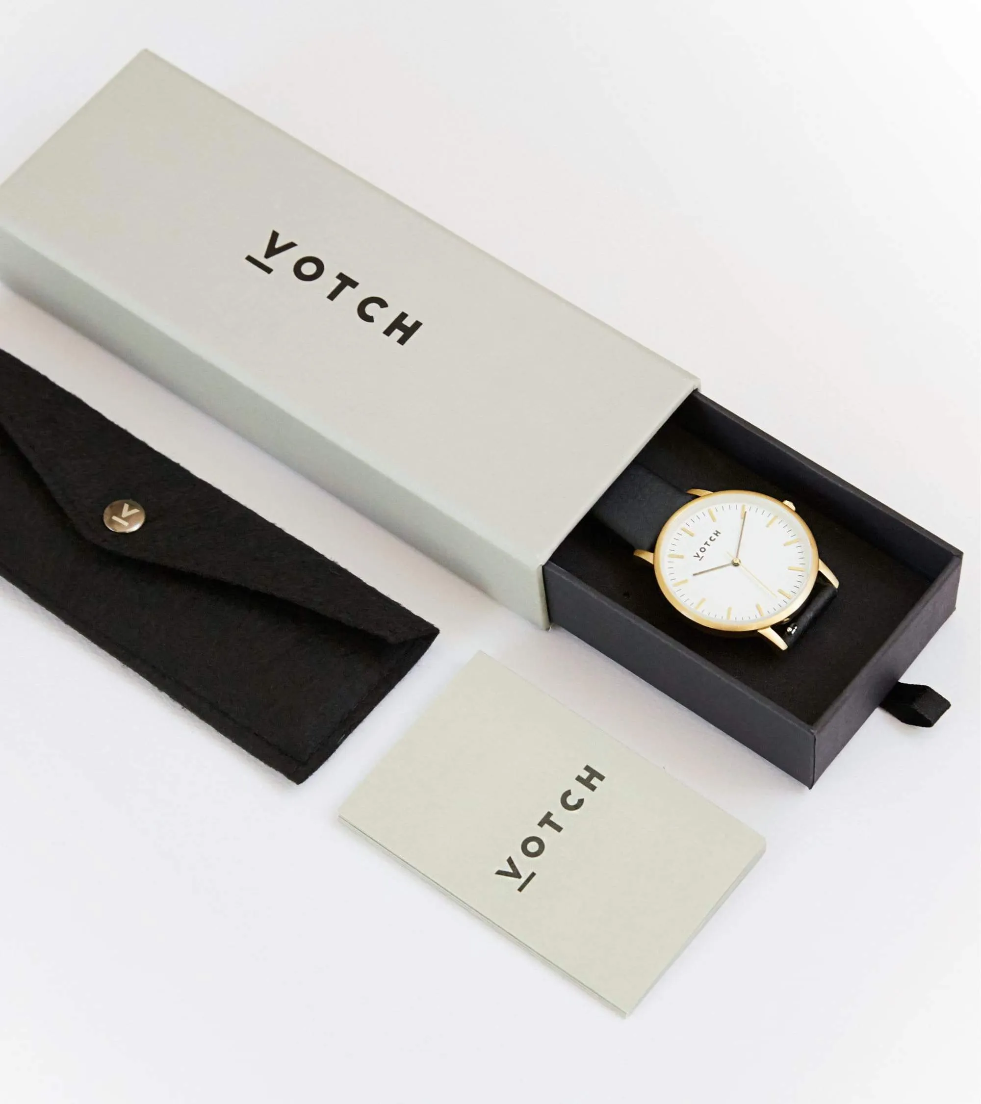 Kindred Watch with Rose Gold & White Dial | Sky Blue Vegan Leather Strap