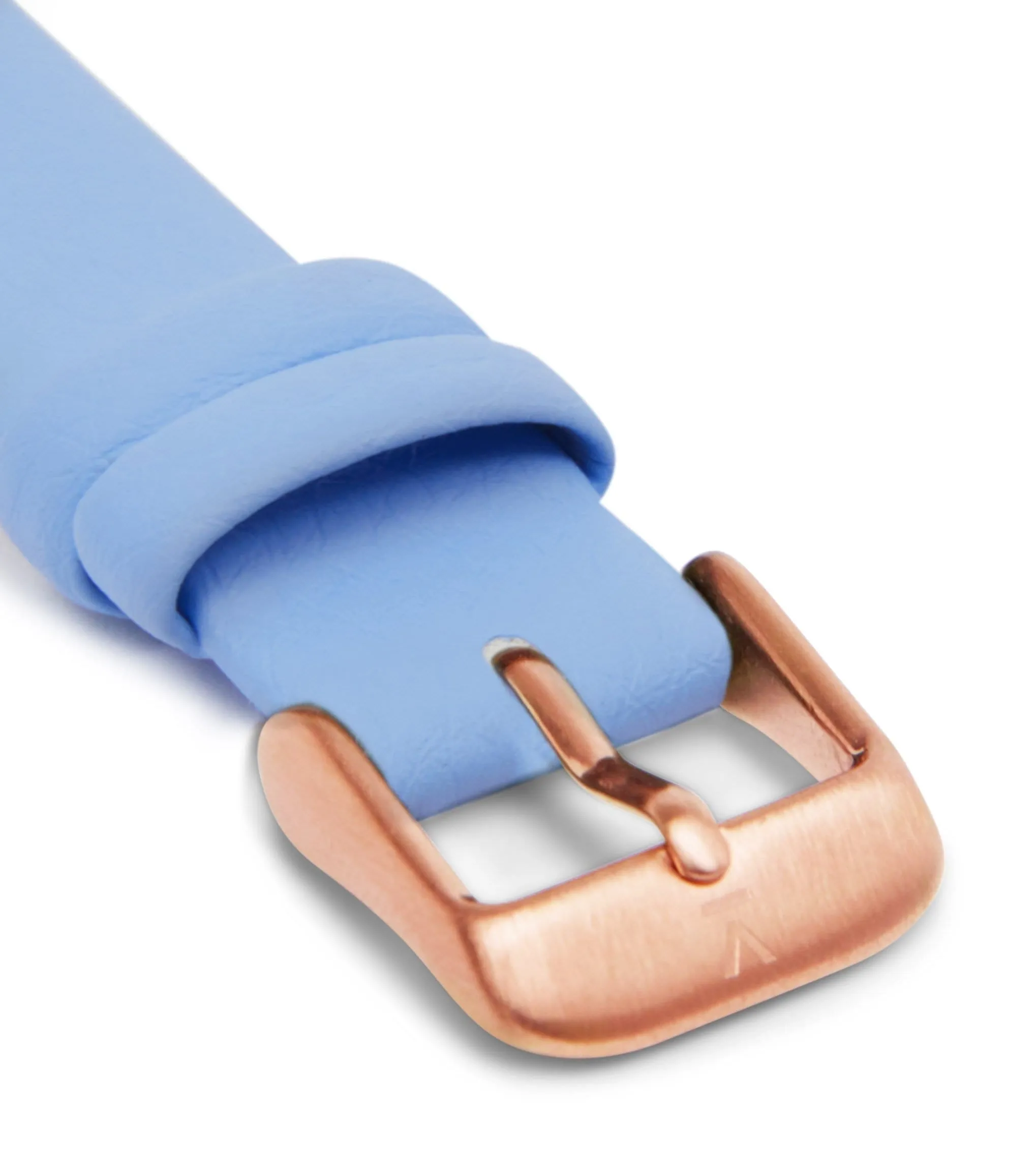 Kindred Watch with Rose Gold & White Dial | Sky Blue Vegan Leather Strap